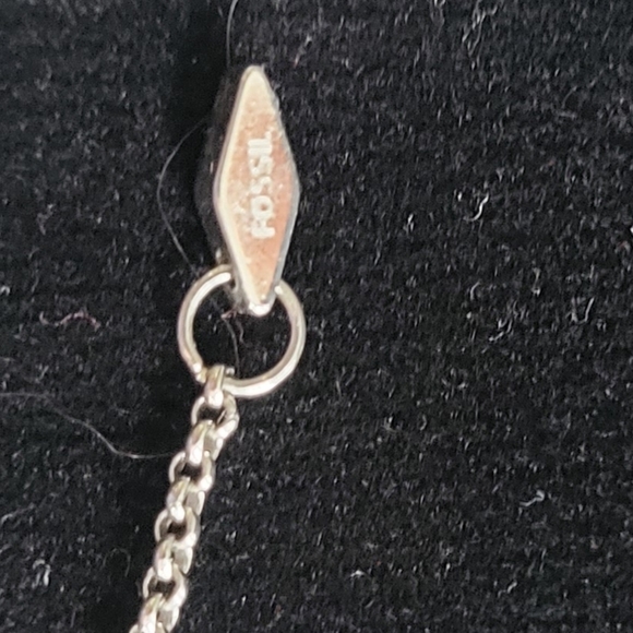 FOSSIL 18in multi color sterling silver necklace - Picture 3 of 3